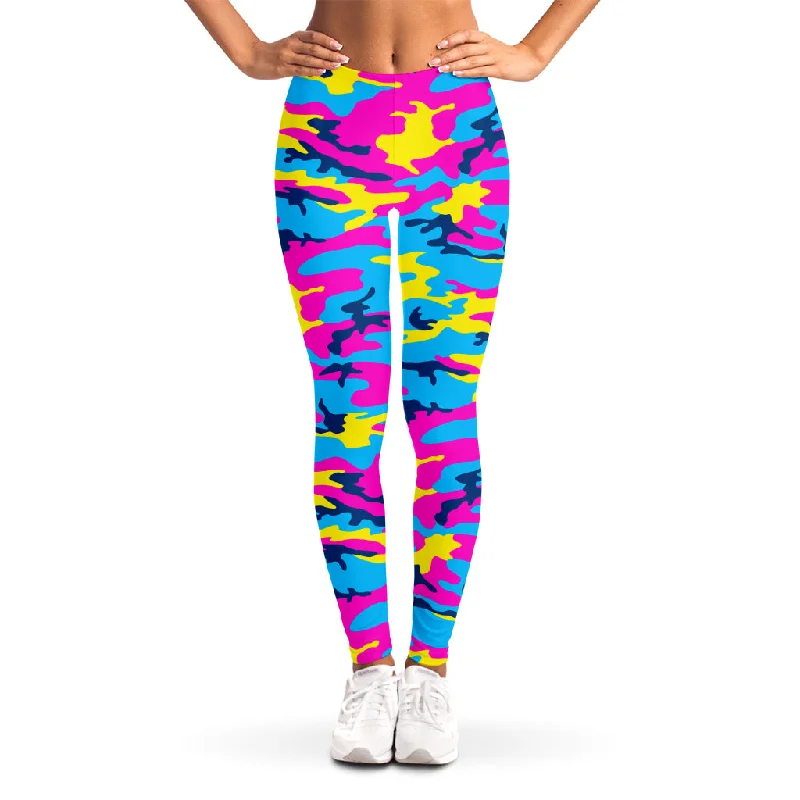 Act Now Neon Camouflage Print Women's Leggings