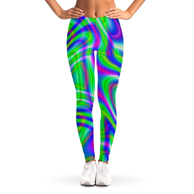 Epic Deals Neon Green Psychedelic Trippy Print Women's Leggings