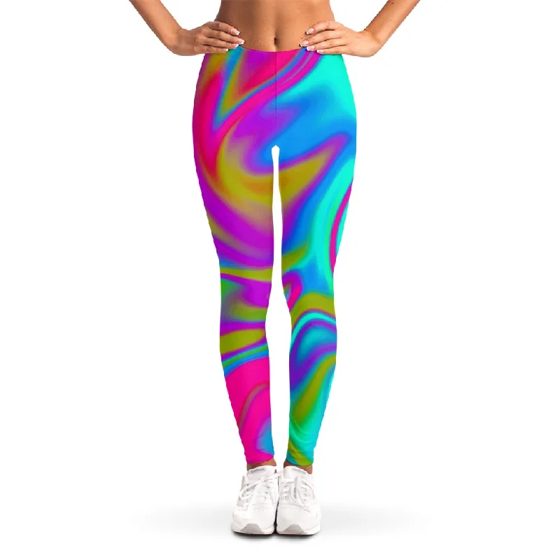 Can't Miss Neon Psychedelic Trippy Print Women's Leggings