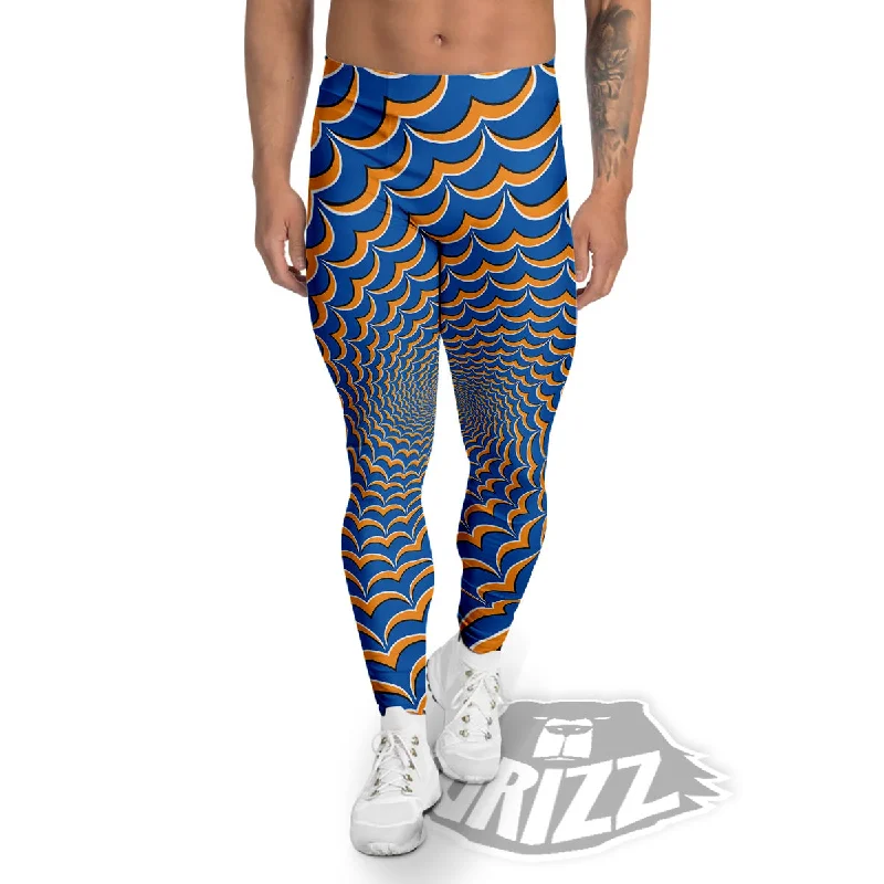 Optical Illusion Blue Expansion Moving Men's Leggings