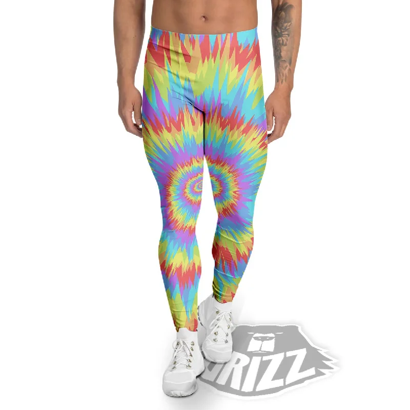 Optical Illusion Colorful Psychedelic Men's Leggings