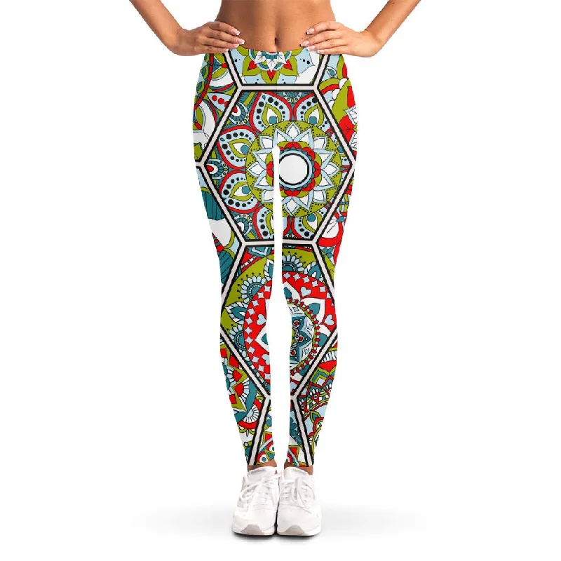 The Best Prices Oriental Mandala Bohemian Pattern Print Women's Leggings