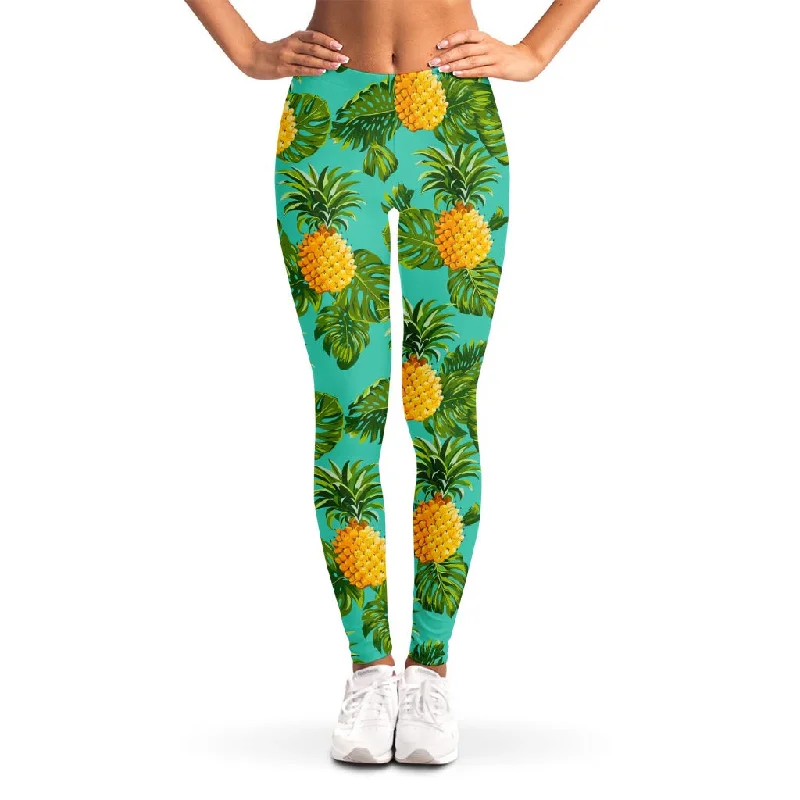 Sale Event Palm Leaf Pineapple Pattern Print Women's Leggings