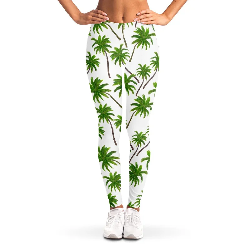 Overstock Palm Tree Pattern Print Women's Leggings