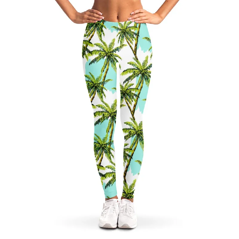 Massive Deals Palm Tree Tropical Pattern Print Women's Leggings