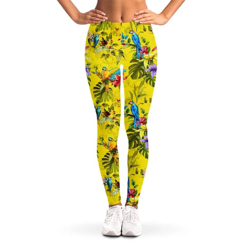 Great Deals Parrot Tropical Pattern Print Women's Leggings