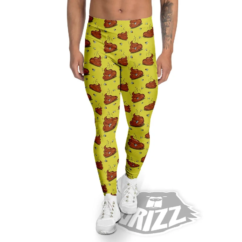 Poop Brown Print Pattern Men's Leggings