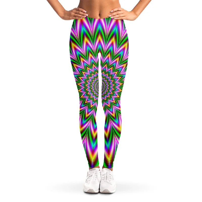 Stock Clearance Psychedelic Radiant Optical Illusion Women's Leggings