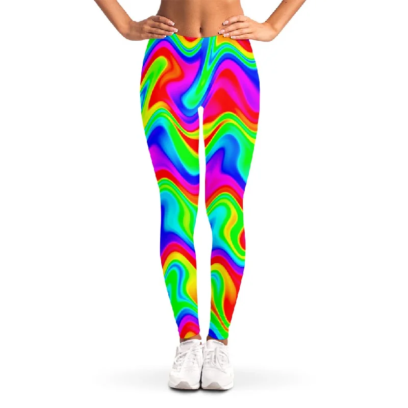Special Discount Psychedelic Rainbow Trippy Print Women's Leggings