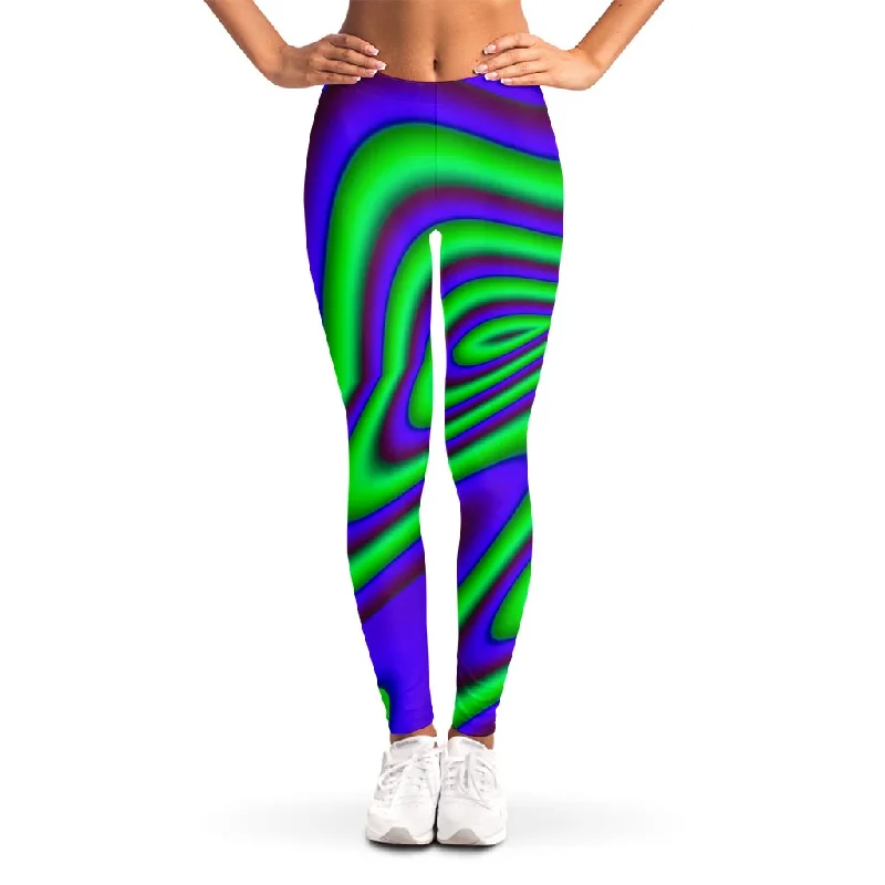 Buy Now Purple Green Psychedelic Trippy Print Women's Leggings
