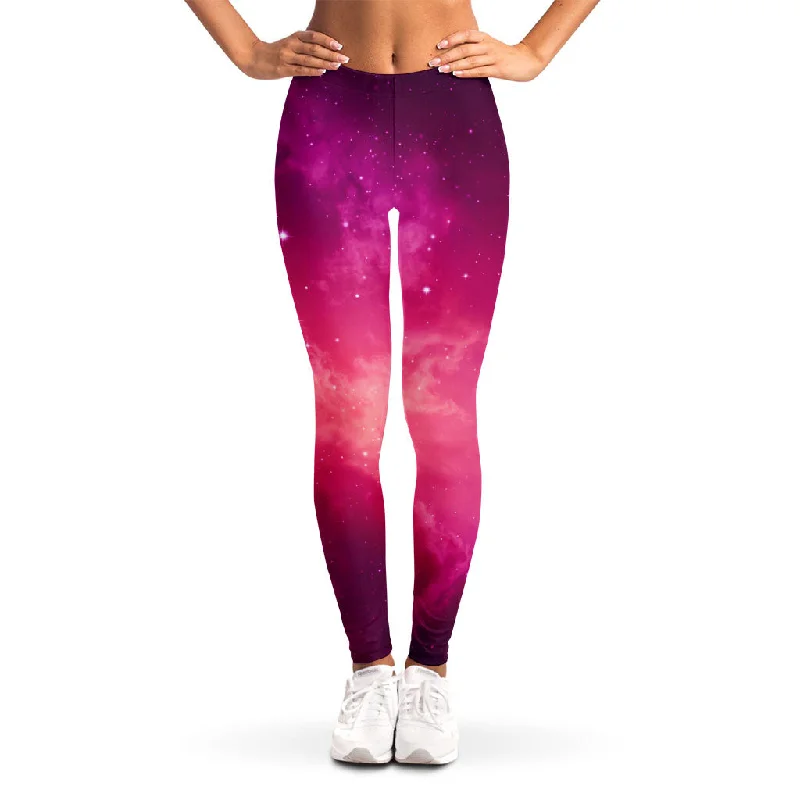 Amazing Deals Purple Nebula Cloud Galaxy Space Print Women's Leggings