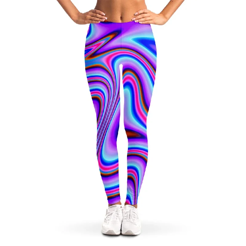 Special Savings Purple Psychedelic Trippy Print Women's Leggings
