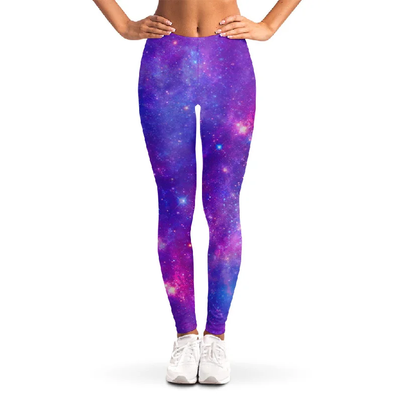 One-DAY Sale Purple Stardust Cloud Galaxy Space Print Women's Leggings
