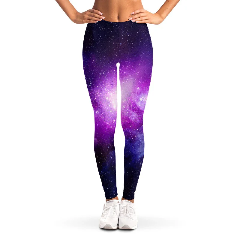 Lowest Prices Purple Starfield Galaxy Space Print Women's Leggings