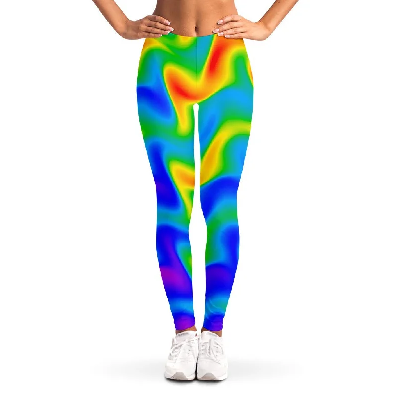 The Best Prices Rainbow Psychedelic Trippy Print Women's Leggings