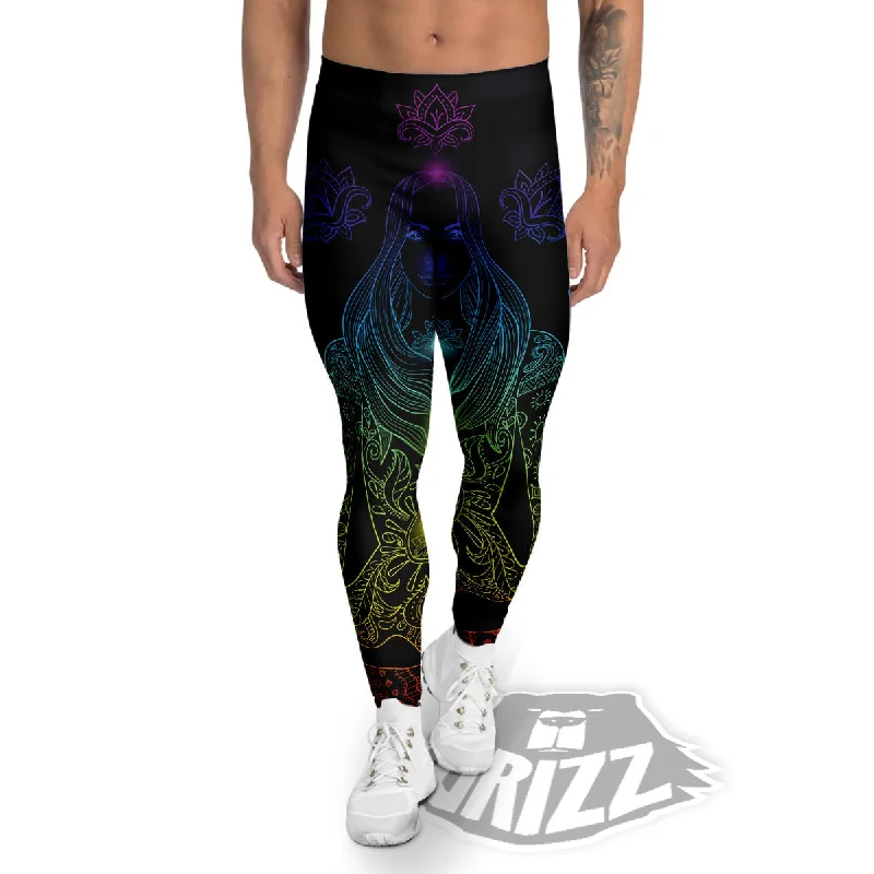 Seven Chakras Bohemian Print Men's Leggings