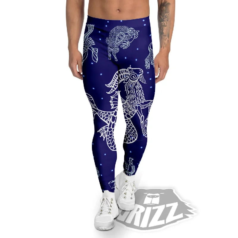 Signs Astrological And Capricorn Print Men's Leggings