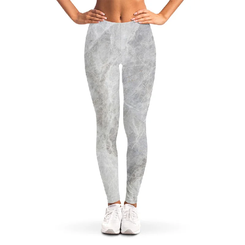 Price Blitz Silver Grey Marble Print Women's Leggings