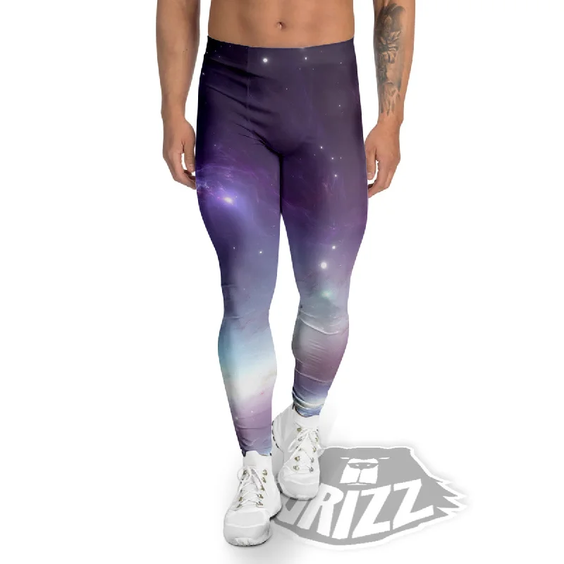 Space Cosmic Print Men's Leggings