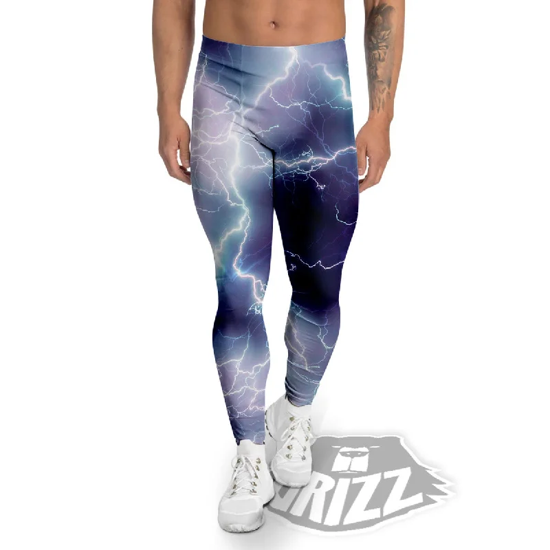 Sneak Peek Sale Spark Lightning Print Men's Leggings