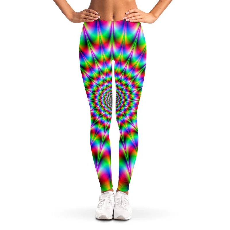 Referral Discount Spiky Psychedelic Optical Illusion Women's Leggings