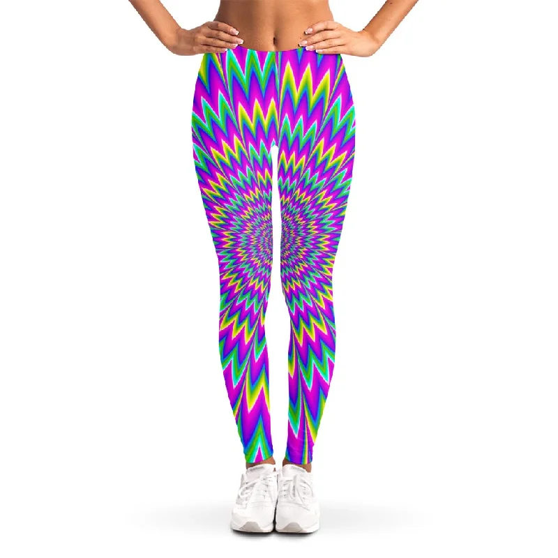 Grand Opening Sale Spiky Spiral Moving Optical Illusion Women's Leggings