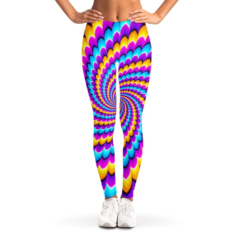 Year-End Sale Spiral Colors Moving Optical Illusion Women's Leggings