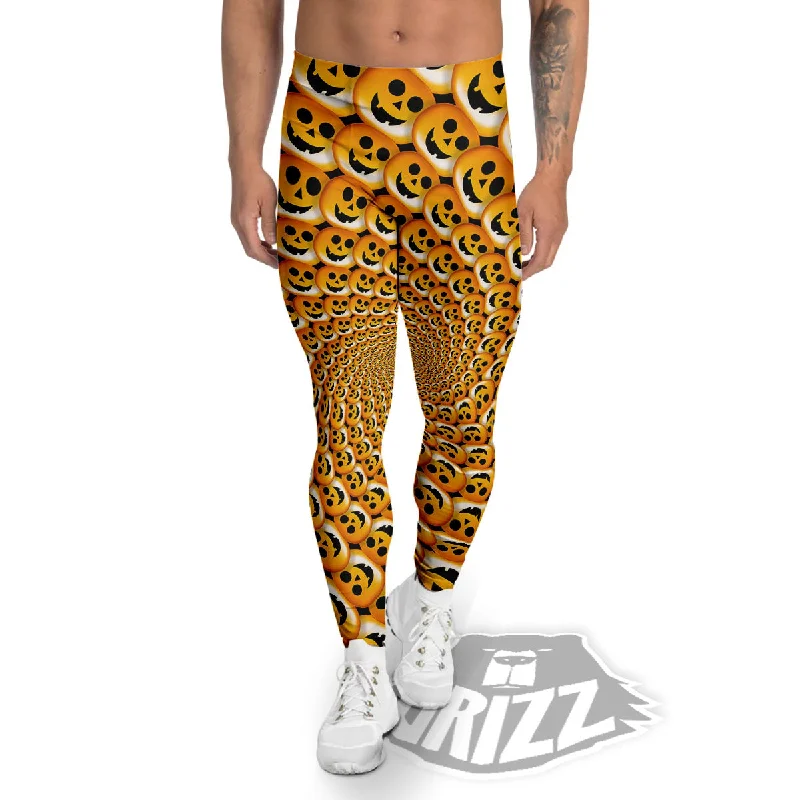 Online Exclusive Spiral Halloween Print Men's Leggings