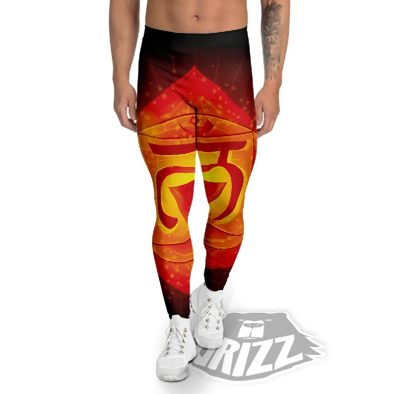 Buy More, Save More Spiritual Muladhara Chakra Print Men's Leggings