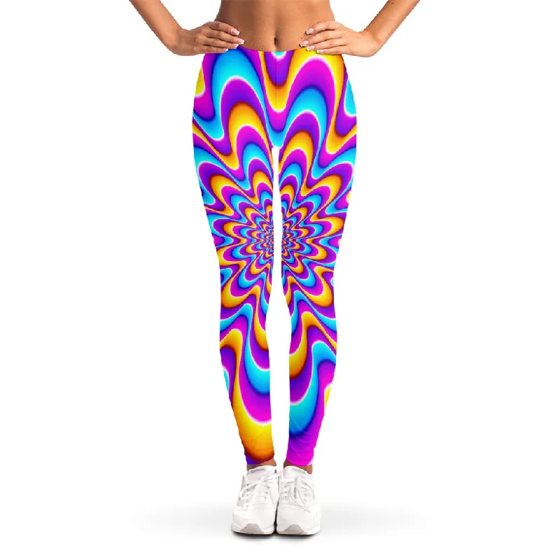 Get It Before It’s Gone Splashing Colors Moving Optical Illusion Women's Leggings
