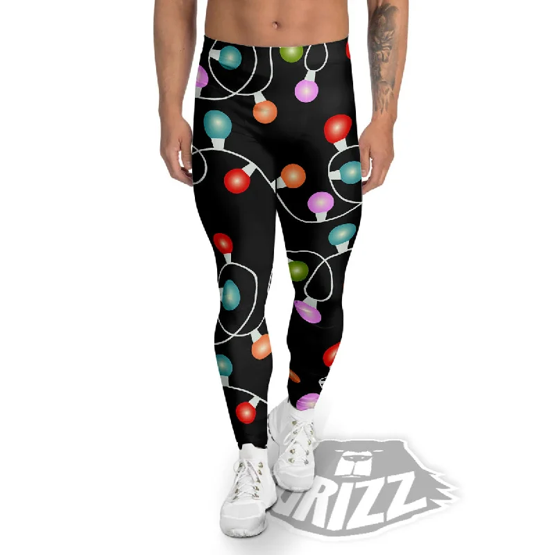 New Markdowns String Lights LED Christmas Print Men's Leggings