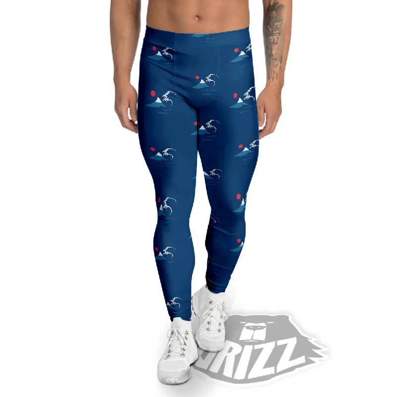 Best Deals Sunset Japanese Print Pattern Men's Leggings