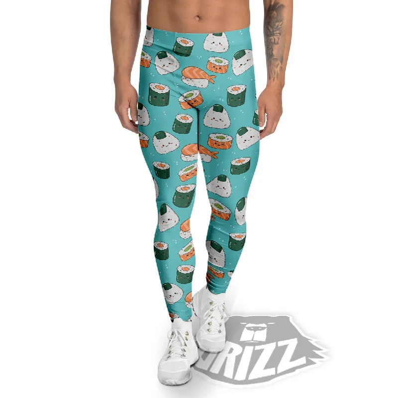TIME-Limited Offer Sushi Kawaii Japanese Print Pattern Men's Leggings