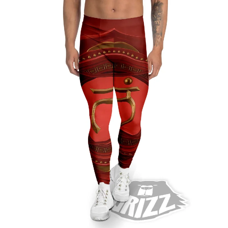 Price Cut Symbol Muladhara Chakra Print Men's Leggings