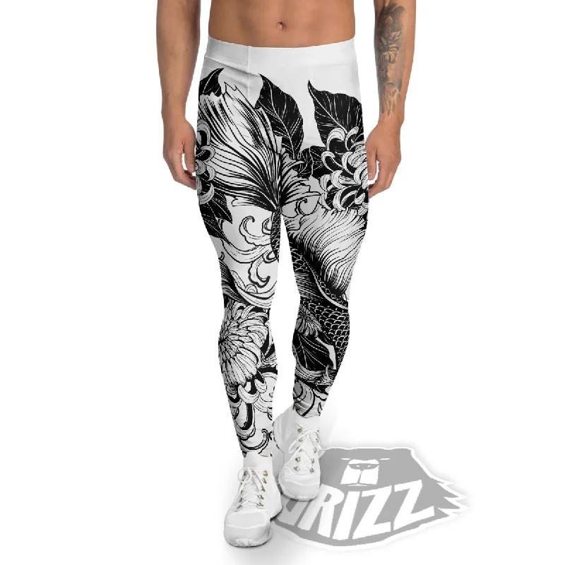 Price Drop Alert Tattoo Japanese Elemental Print Men's Leggings
