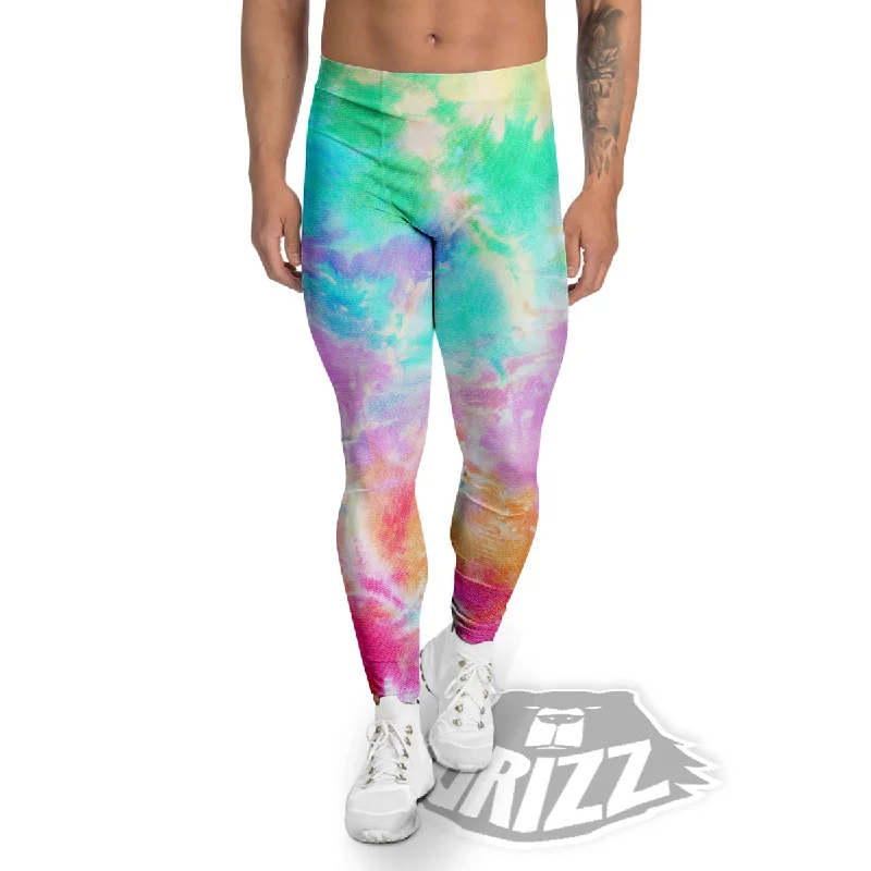 Tie Dye Colorful Print Men's Leggings