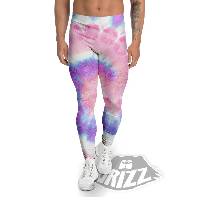 Limited Edition Tie Dye Pastel Spiral Print Men's Leggings