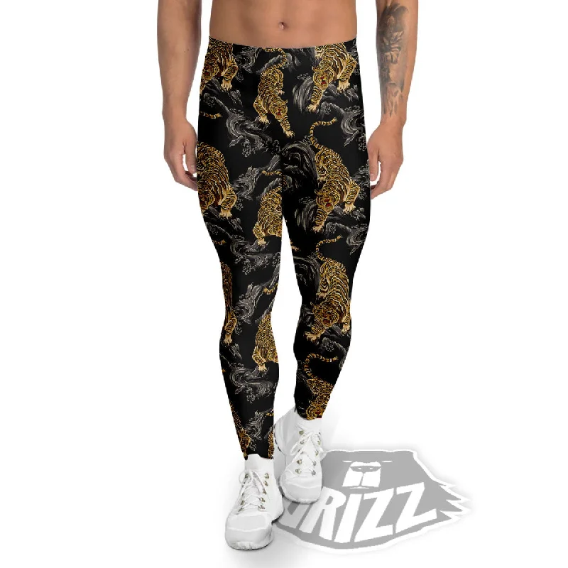 While Supplies Last Tiger Japanese Print Pattern Men's Leggings