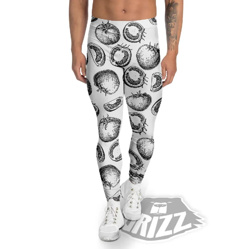 Today Only Tomato Hand Drawn Print Pattern Men's Leggings