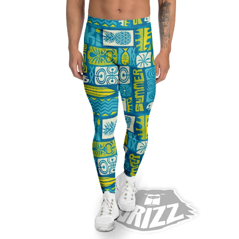 Special Discount Tribal Hawaii Polynesian Print Men's Leggings
