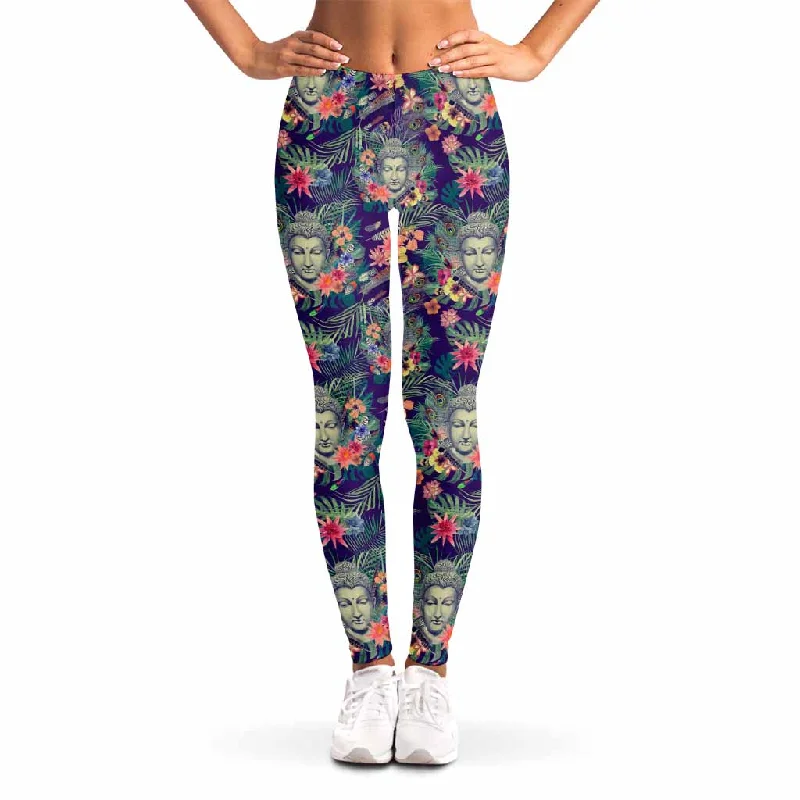 Amazing Deals Tropical Buddha Print Women's Leggings