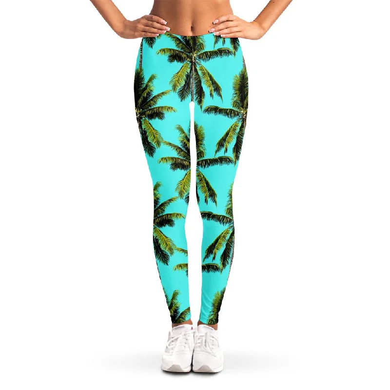 Bonus Savings Tropical Palm Tree Pattern Print Women's Leggings