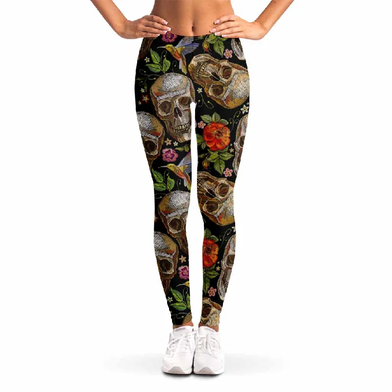 The Best Prices Vintage Skull Pattern Print Women's Leggings