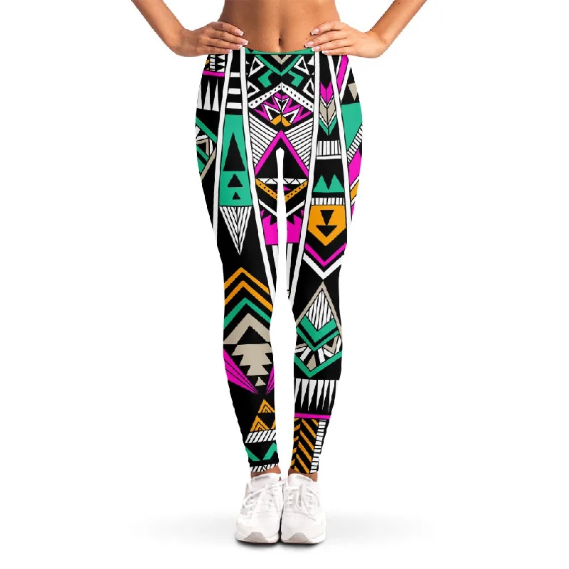 Massive Deals Vintage Tribal Aztec Pattern Print Women's Leggings