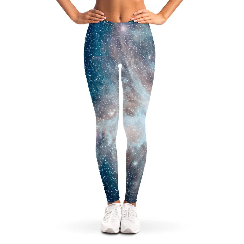Bonus Savings White Cloud Galaxy Space Print Women's Leggings