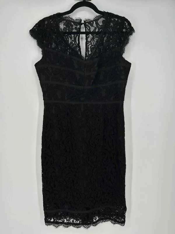 Adrianna Papell Size 8 Black Lace Dress