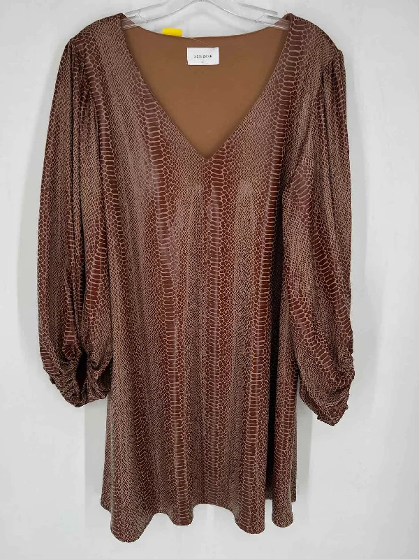 Adrienne Size L Snake Print Dress