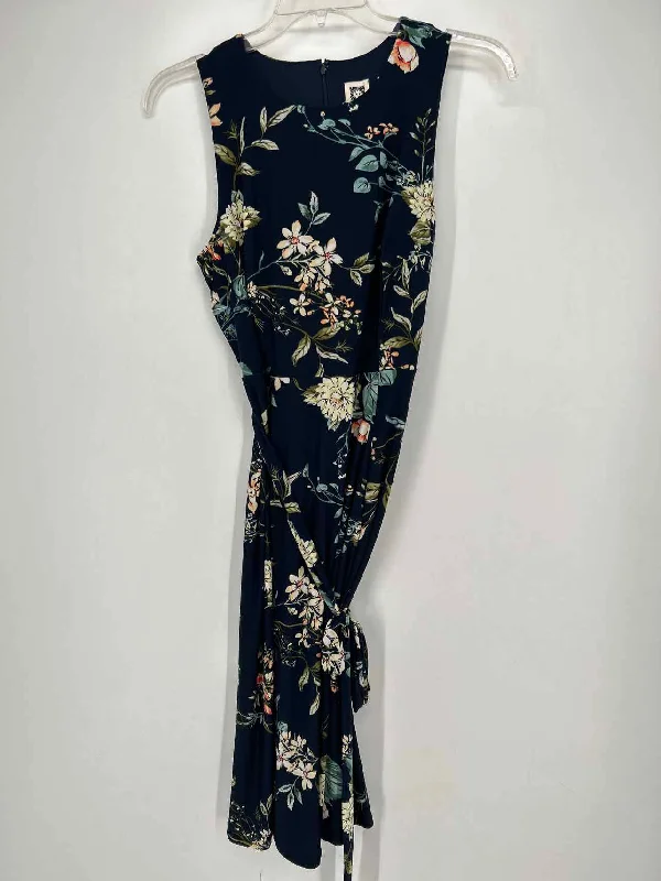 Anne Klein Size 10 Navy Floral Dress