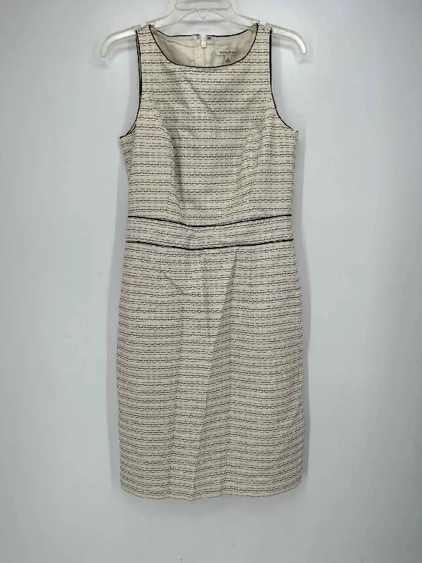 Banana Republic Size 8 White Print Dress