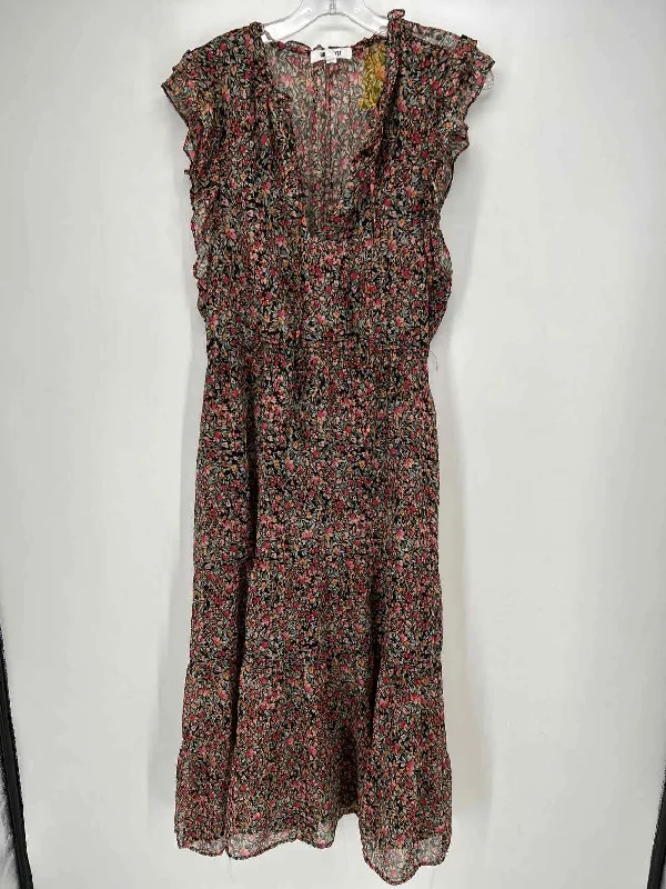 BB Dakota Size L Black Floral Dress